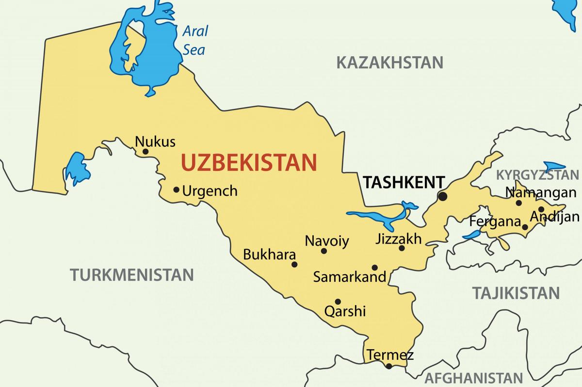 столица Узбекистана на карте